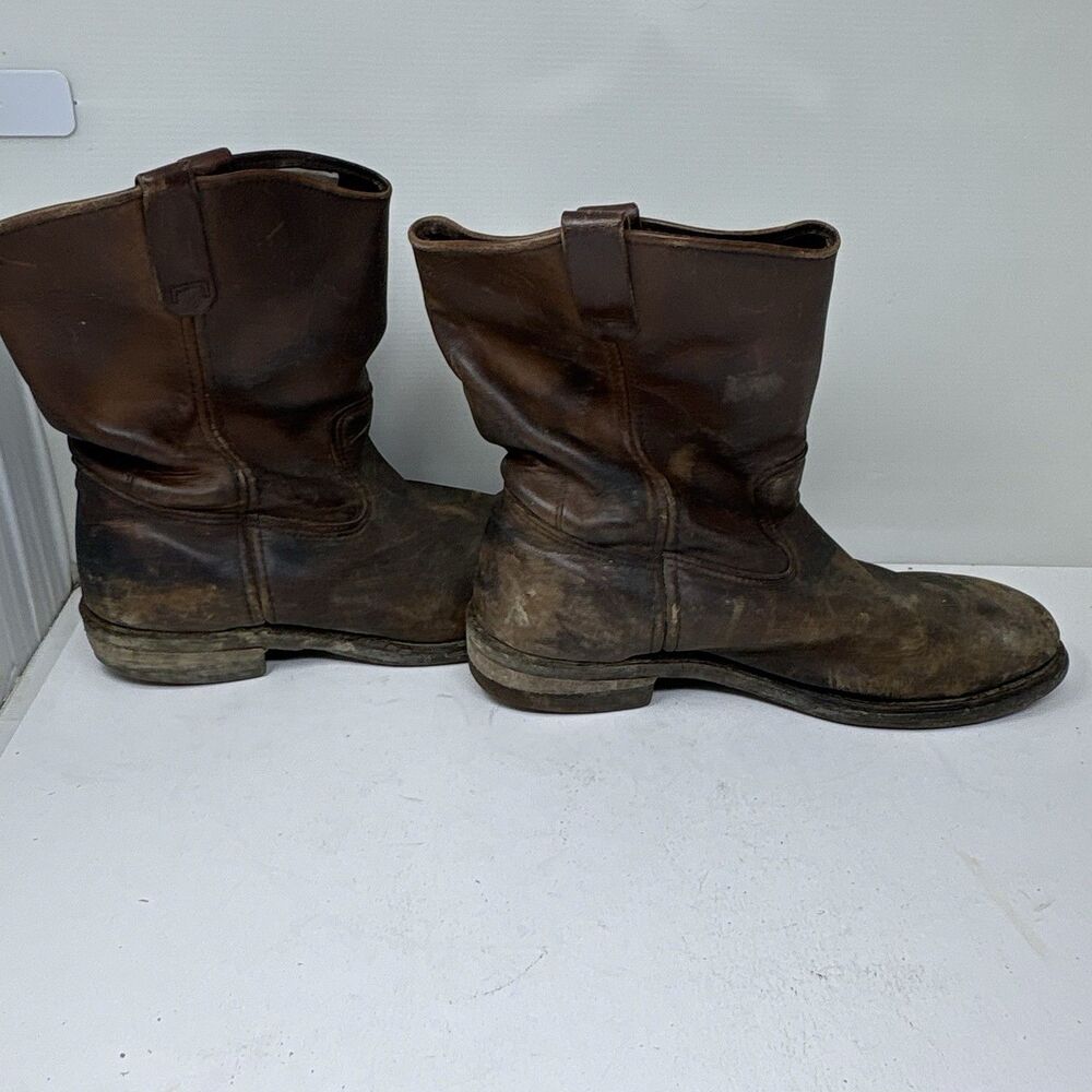 VTG 1996 Red Wing Pecos 12 3E Extra Wide Steel Toe Boots PT91 Distressed